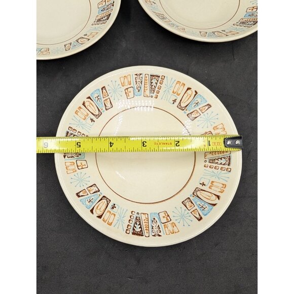 Vtg 3 Taylor Smith Moderne Fruit Dessert Bowl MCM Vintage Atomic 1960s 5.6" READ - Picture 7 of 8